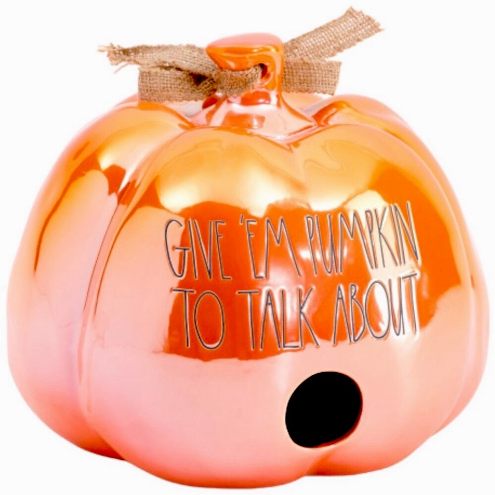 Rae Dunn 9” X 8” Luster Pumpkin Birdhouse